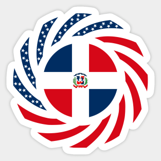 Dominican American Multinational Patriot Flag Sticker